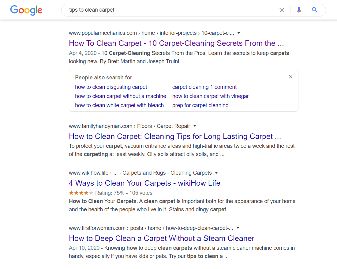 Google Search Results