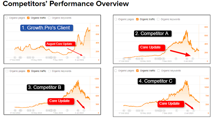 competitor's performance overview
